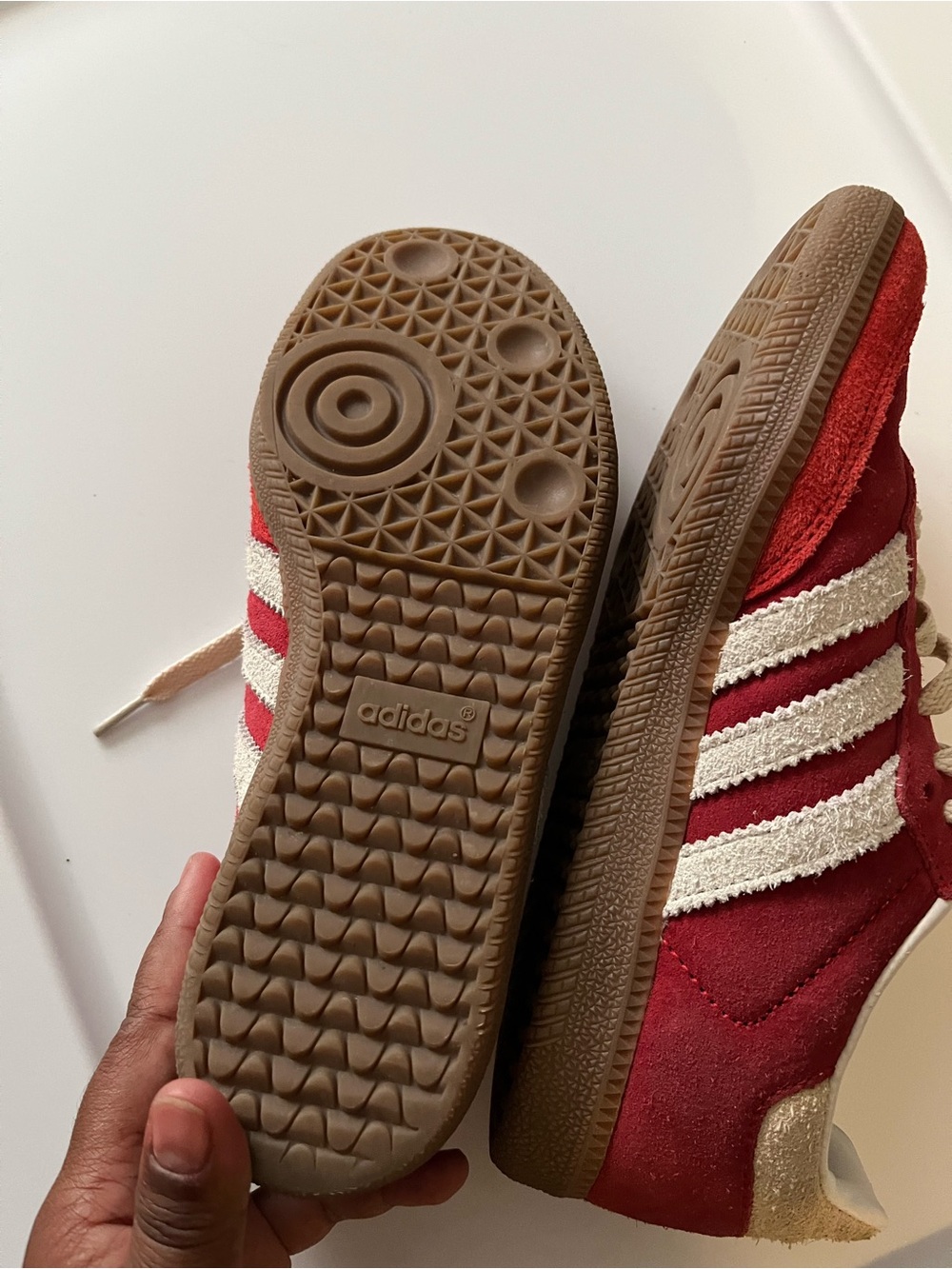 Adidas Samba OG ‘Talchum Pack’- Suede Sneaker - Red/White - Picture 12 of 12